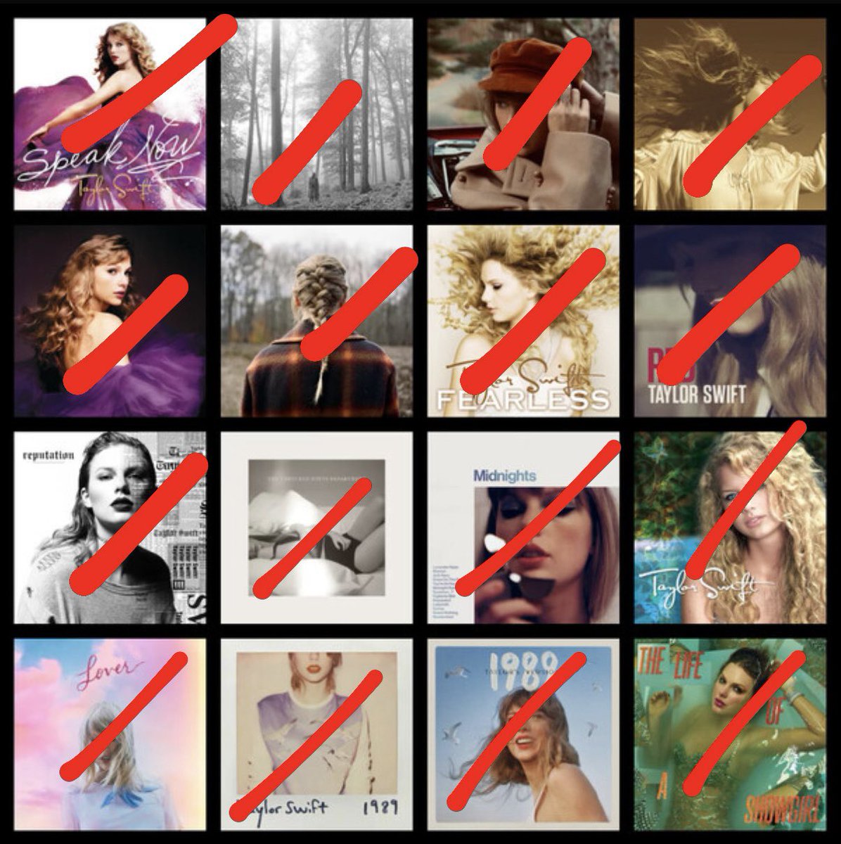 <a href="/QGdoPOP/">QG do POP</a> não é minha fav mas deletaria a discografia completa da taylor