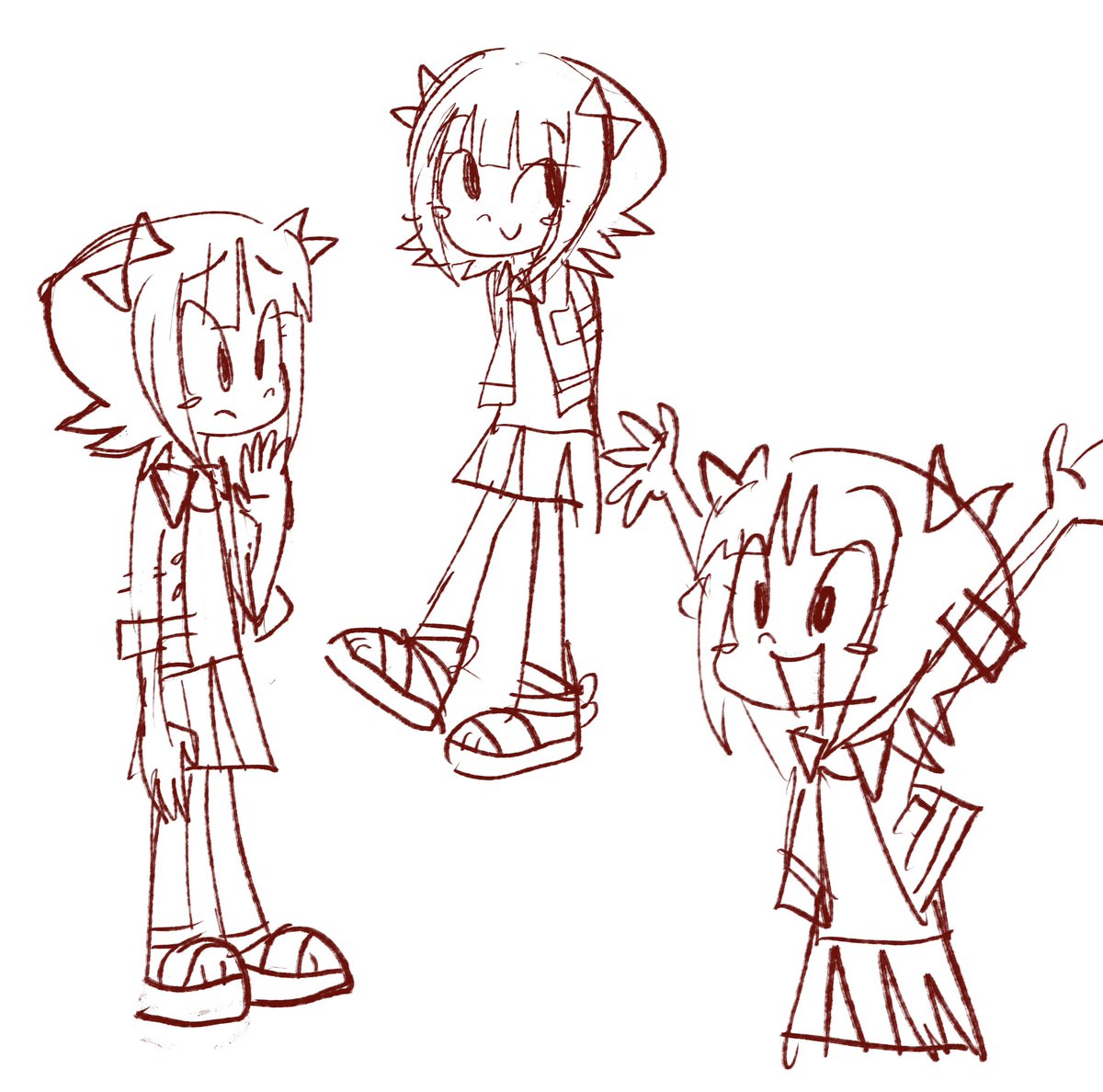 Also i wish i had time to draw soemthing nice but some old sketches since its haruka’s birthday :)❤️❤️❤️❤️