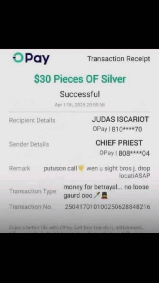 tobbyjosh's tweet image. By this Time, Judas has been paid and has gotten alert for betraying his Master. 😂😂😂
#memes #cruise #laugh