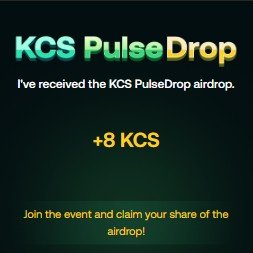 evgeniusxv's tweet photo. Hey, guys, it's just the easiest 60$ (8 KCS) for ten minutes https://t.co/IQDy1ywyvL  
Join Kucoin’s promotion!
Stake 1 KCS+ in PulseDrop
Deposit 500 USDT+ on Kucoin
Achieve a trading volume of over 50 KCS in the USDT/KCS pair. https://t.co/NE9umKCD6Q