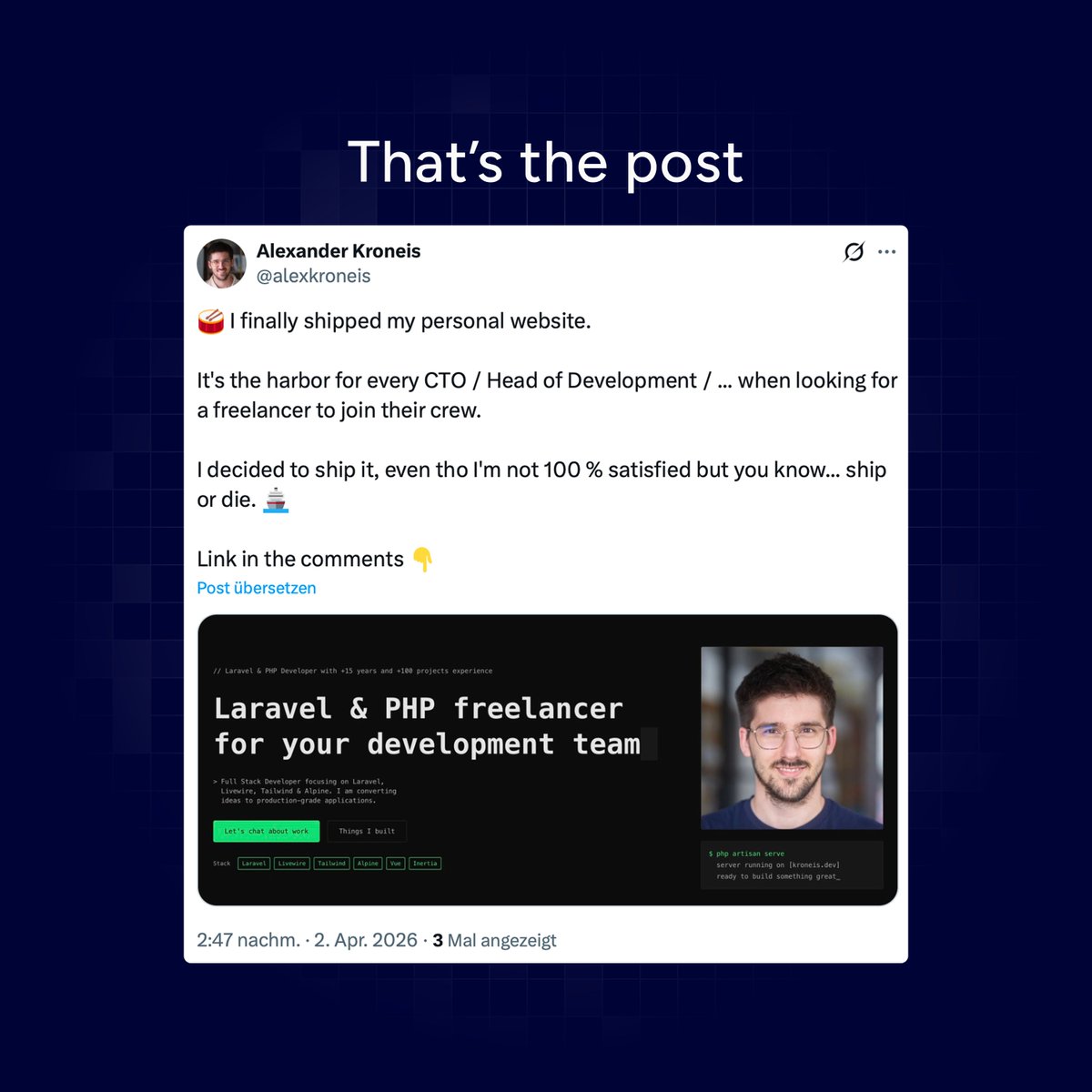 Alexander Kroneis tweet media