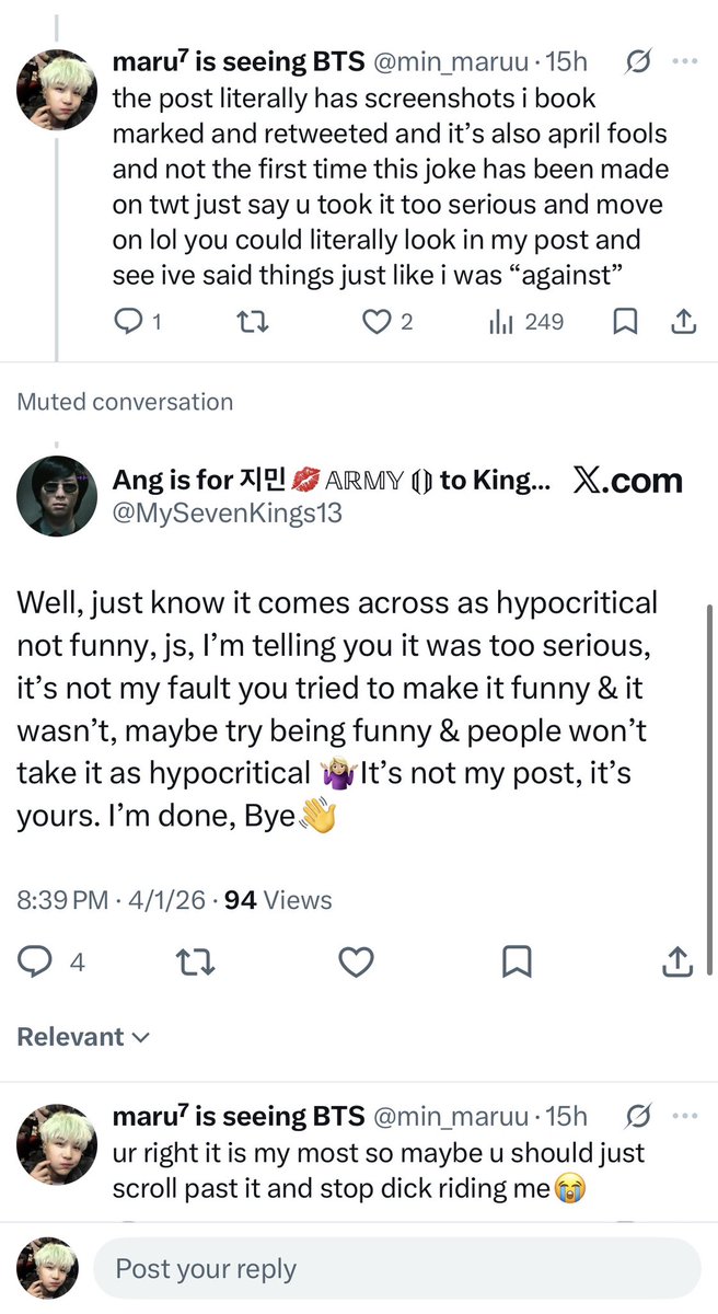 maru⁷ is seeing BTS tweet media