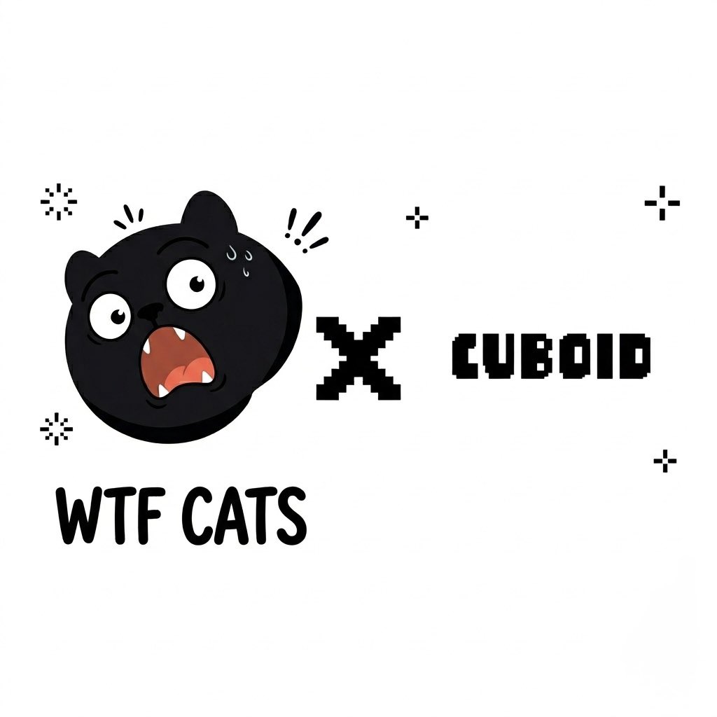 Our very first collab with a hybrid collection ERC-6551 + 721 <a href="/wtffcats/">WTF Cats</a> 

All cuboid holders are eligible for free mint

Giving away 5x free mint on this tweet 

Follow <a href="/wtffcats/">WTF Cats</a> and <a href="/Cuboideth/">Cuboids</a> 
like &amp; retweet
drop eth address 

More collabs on the way for holders.