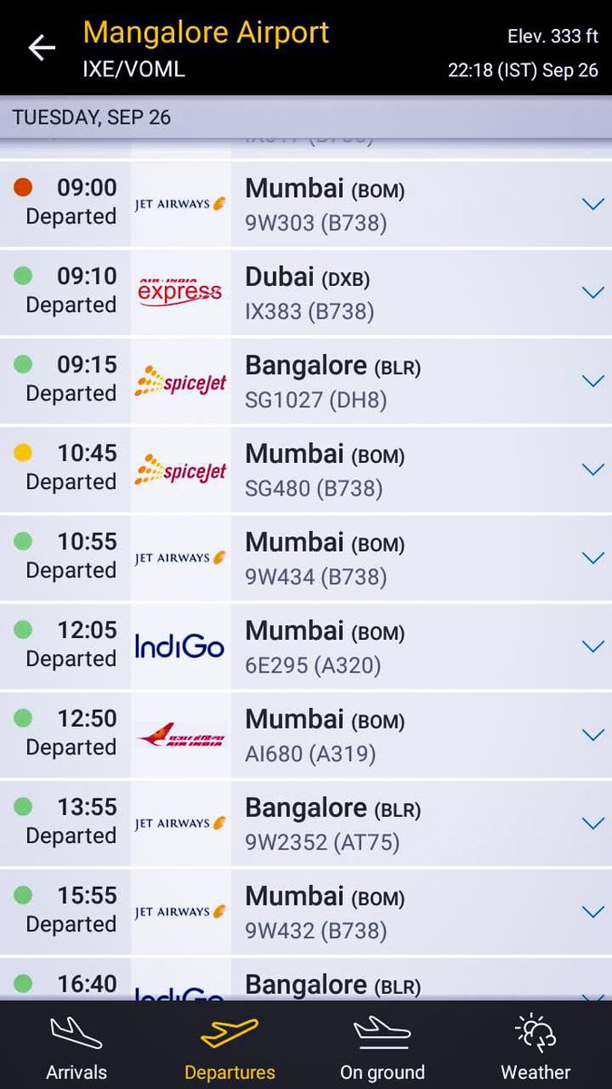 placid_g's tweet photo. The good old days.
Back in 2015/16 8.35am 9W436 used to be the first departure to Mumbai, During covid BOM-BHO-BOM slot swapped with BOM-IXE-BOM that's how we got 7.55am AI680 #Nostalgic #IXE #9W #AI #6E #SG https://t.co/8a6IdyXYAS