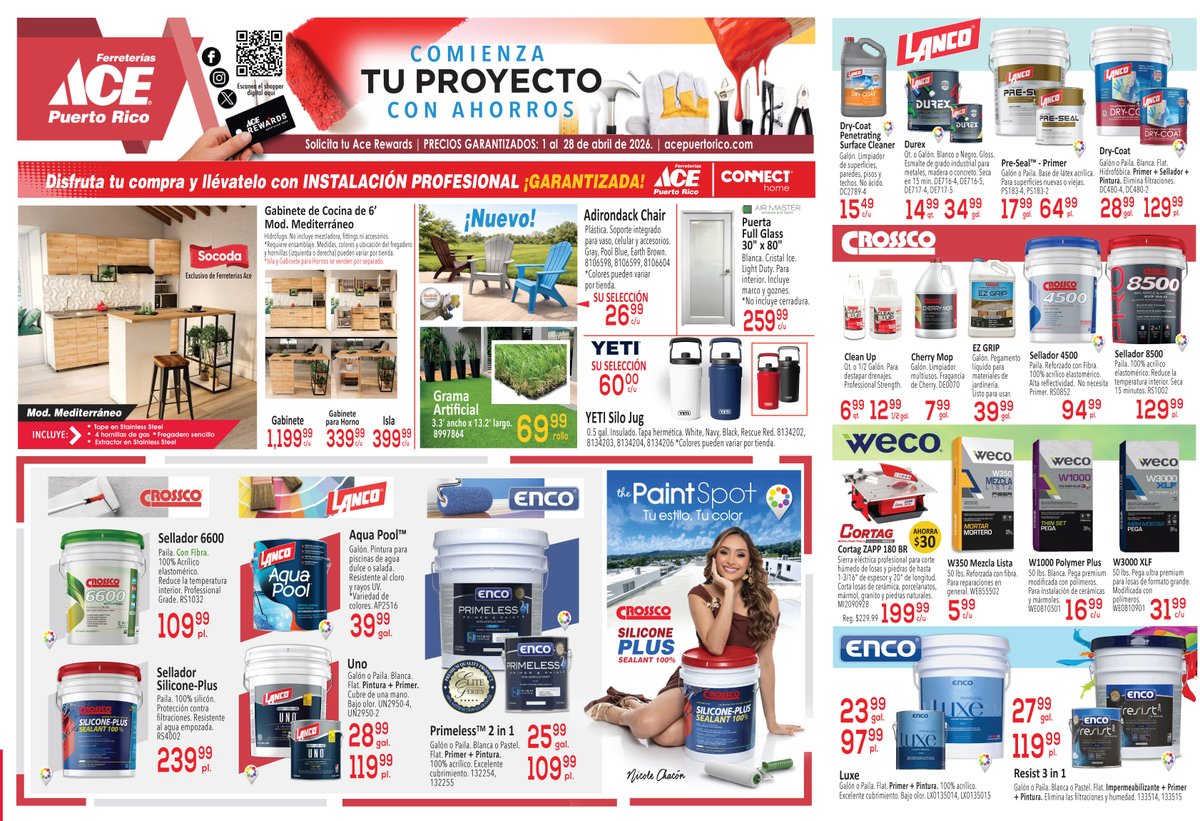 FerrAcePR's tweet photo. .🛒¡Llegó el #shopper de abril! Descubre ofertas  en herramientas, pintura, materiales y todo para tus proyectos 🏡🔧
📍 Visita tu  #FerreteriaAce más cercana o explora  https://t.co/MNJ7cSb5RQ. Válido hasta el 28 de abril 
 #MejorasDelHogar #Ahorras #AceRewards #Especiales https://t.co/AZUkDiFaqu