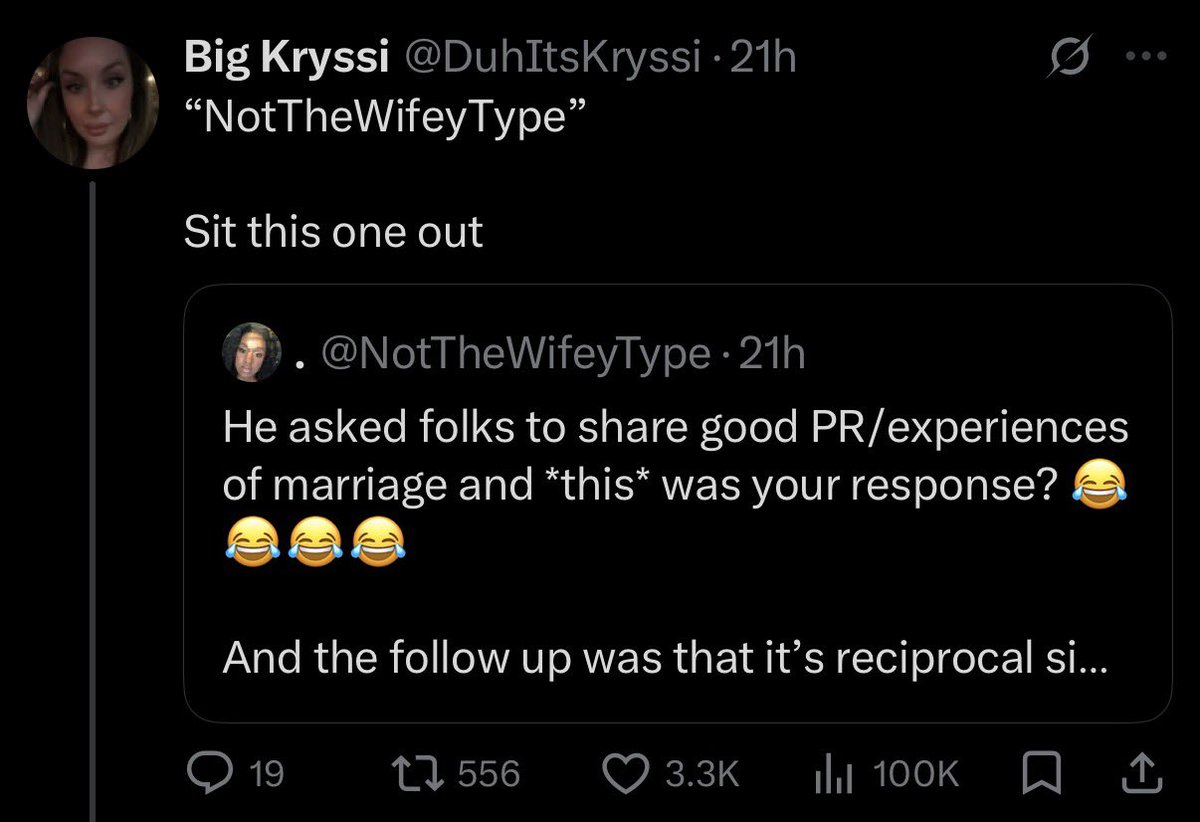 KingLohengramm's tweet photo. Queens chimed in with their “Whew chile I could never” cope & she’s cooking them with “I know”😭
They’ll then ask why black men are quick to cuff others while they stay in concubine zone with a maximum of 3 month terms
#DoTheStatsMakeSenseYet? https://t.co/7UOjeJIuWO