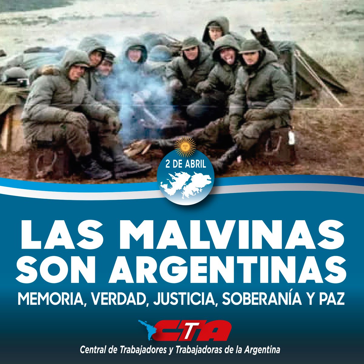HugoYasky's tweet photo. Las trabajadoras y los trabajadores jamás olvidaremos a los "pibes de Malvinas" ni a la criminal de guerra  Margaret Thatcher. 

Memoria, verdad, justicia, soberanía y paz. https://t.co/3FCqsZdwYU