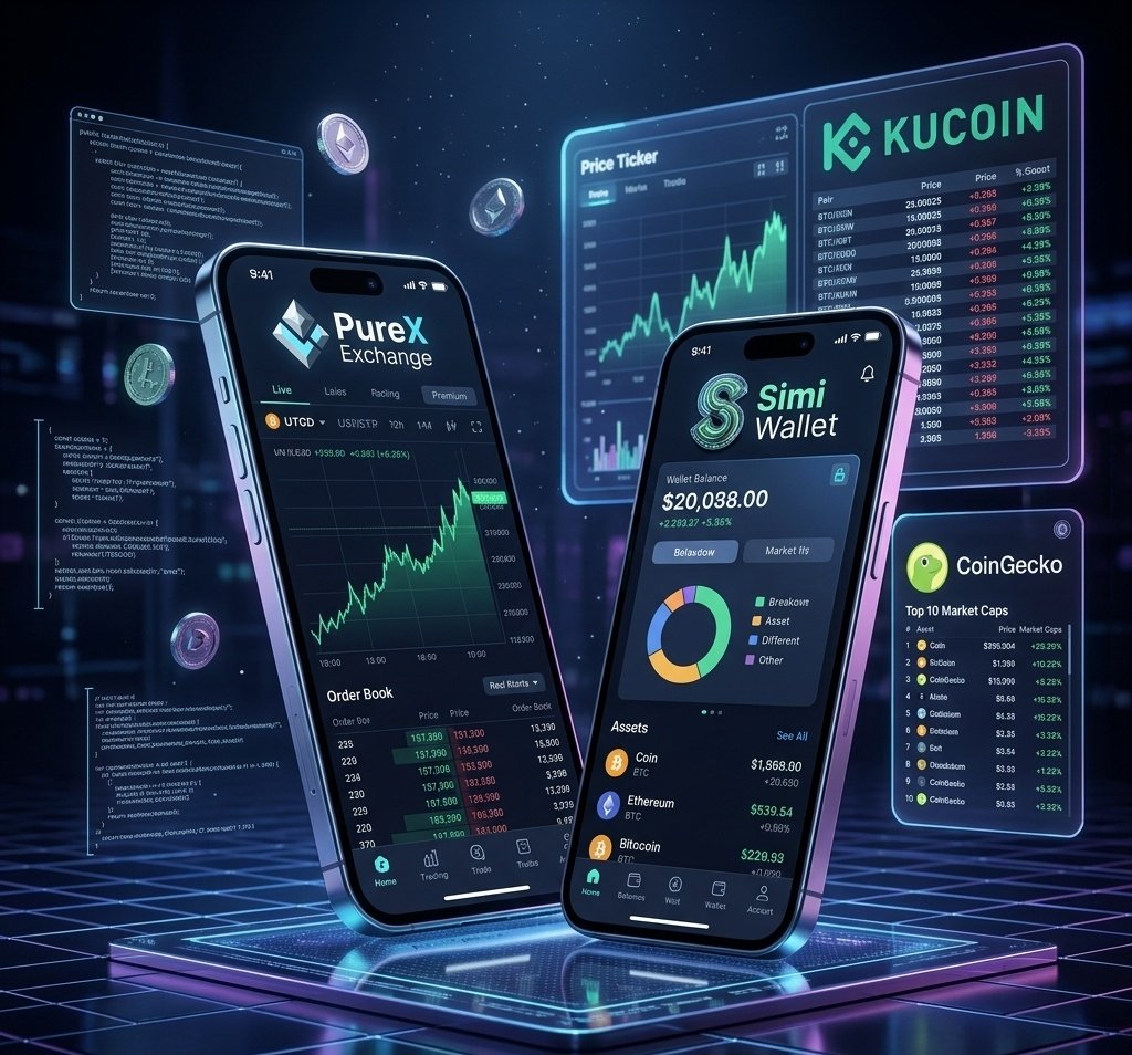 Since_Network's tweet image. Big moves loading ⚡
Working towards listings on KuCoin &amp;amp; CoinGecko + 2 Play Store apps incoming 📱#SinceNetwork

Simi Wallet &amp;amp; PureX Exchange building strong in the background.
Real progress. No noise.

Everyone talks. We build. ⚡
Stay ready 🚀 #Web3 #Crypto