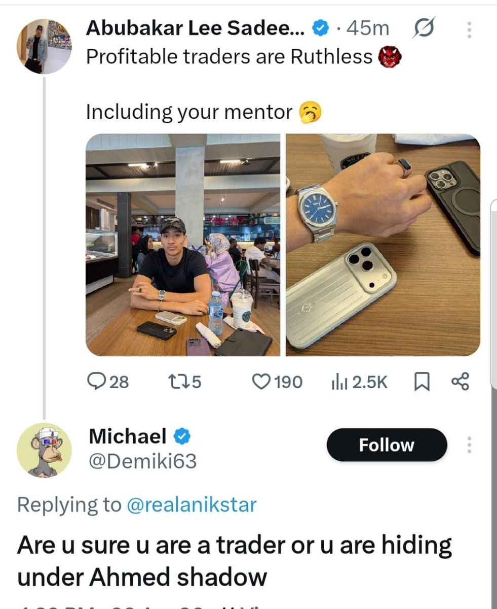 forexblog9ja's tweet photo. You are hiding under Ahmed XM. You are not a trader. https://t.co/tF5Z41AZHu