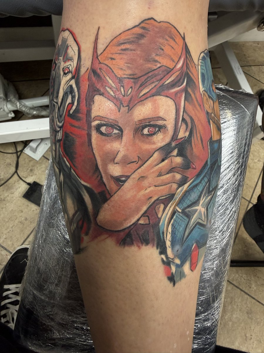 craigwooton's tweet photo. This is brilliant #scarletwitch the next one will be @Guardians band around my ankle @SpiderMan @Marvel @MarvelStudios @Avengers #AvengersDoomsday #spidermanbrandnewday #daredevil https://t.co/Um5DaDlN8G
