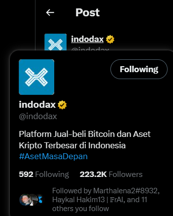 Looooogaan's tweet photo. @indodax done https://t.co/HAGK3B1Hwr
