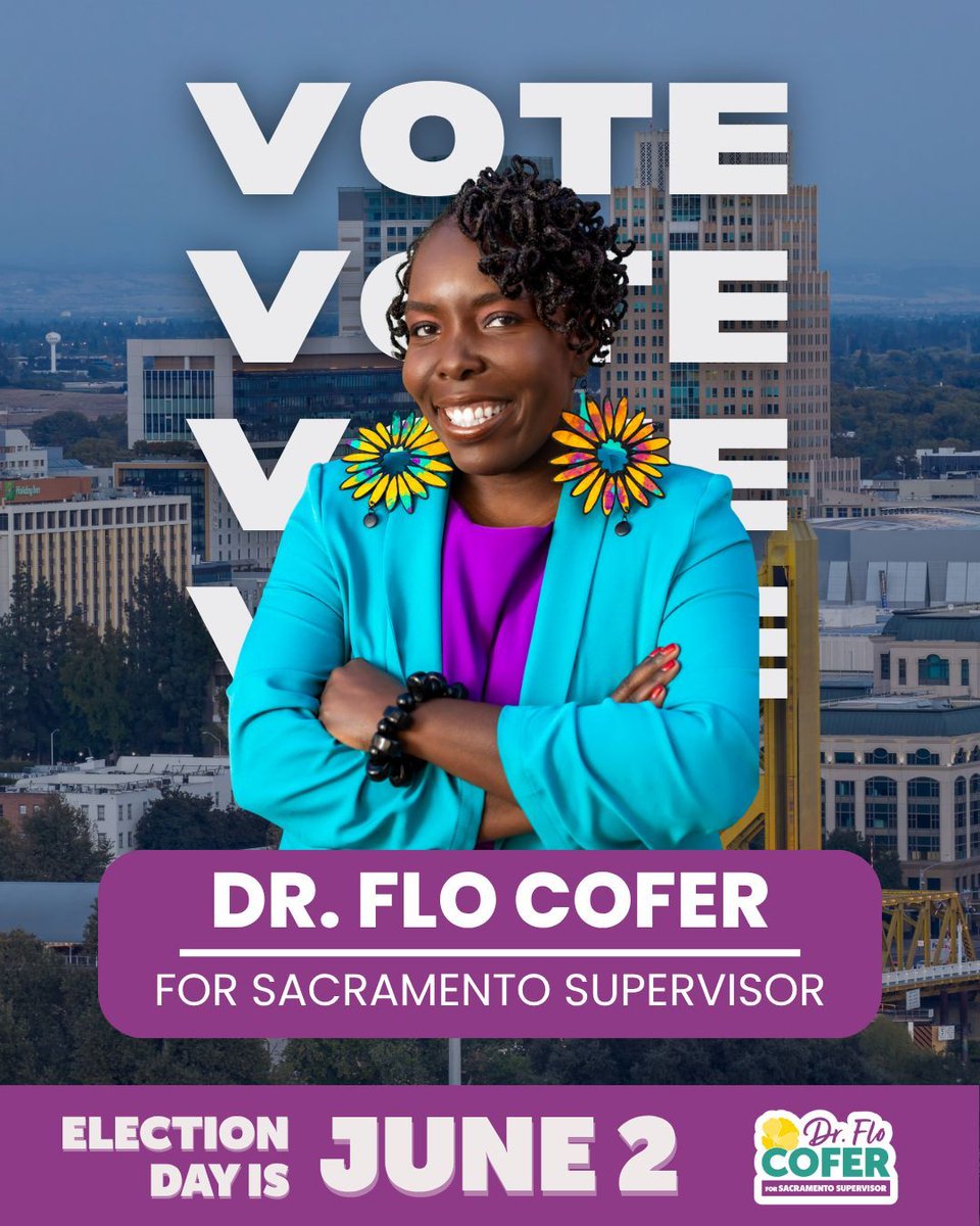 Flo4Sacramento's tweet image. The election is just 61 days away! 

Make sure you're registered to vote ➡️ covr.sos.ca.gov 

#MoreIsPossible #FloForSac #SacramentoCounty #VoterRegistration