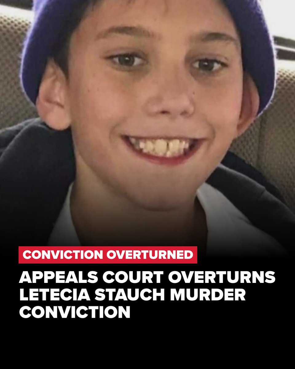 9NEWS's tweet photo. An appeals court threw out the murder conviction of Letecia Stauch, who was accused of killing her 11-year-old stepson in 2020: https://t.co/NGoK6iGKoi https://t.co/nMBNXWkrBF