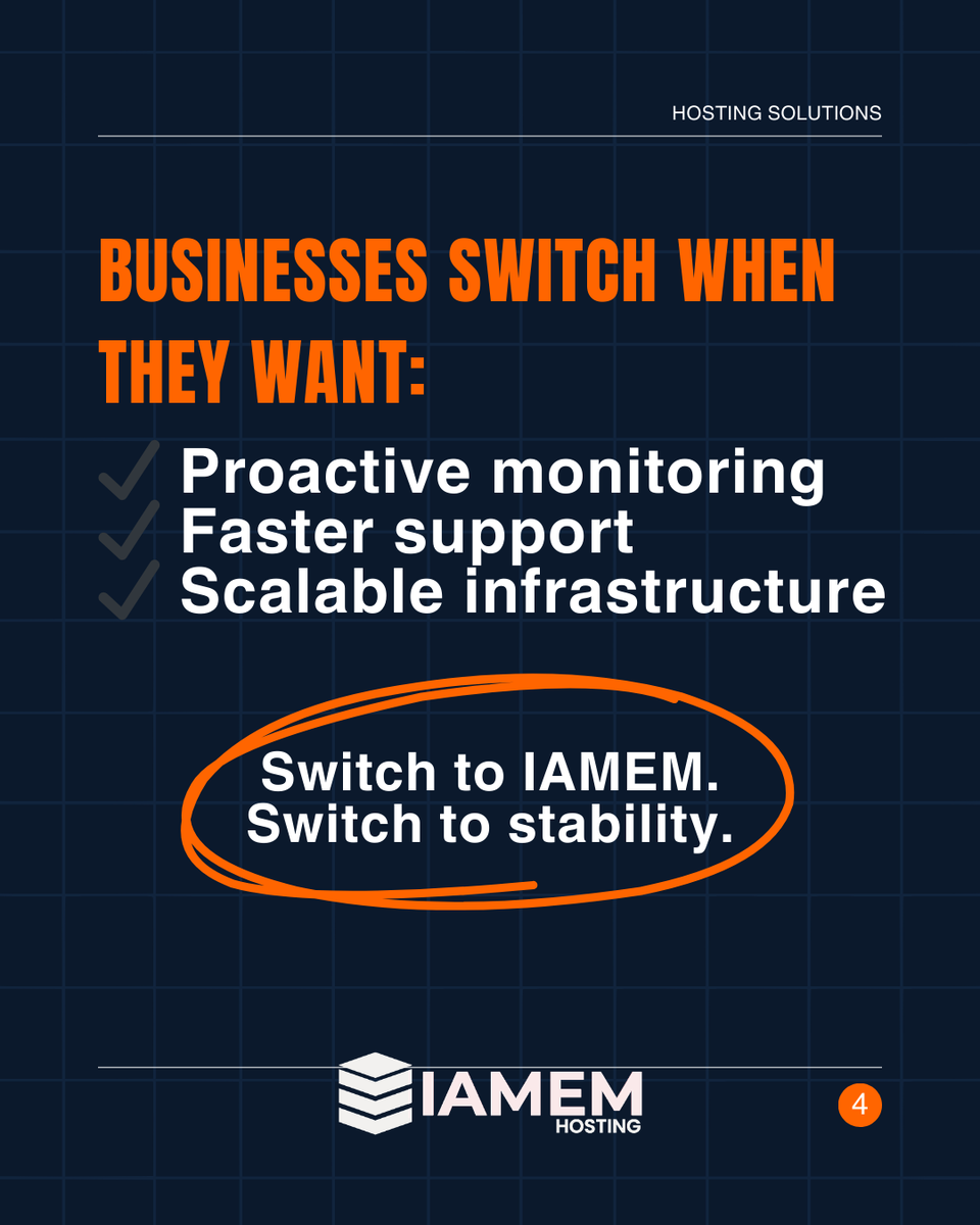 iamemhost's tweet photo. Businesses don’t switch infrastructure providers for small reasons.

They switch when support is slow, problems are reactive, and systems don’t scale with growth.

At IAMEM, infrastructure is handled proactively.

📞 +91 7702761948 

https://t.co/hCgjRhZ4Gr https://t.co/Xb0tzLmGNd
