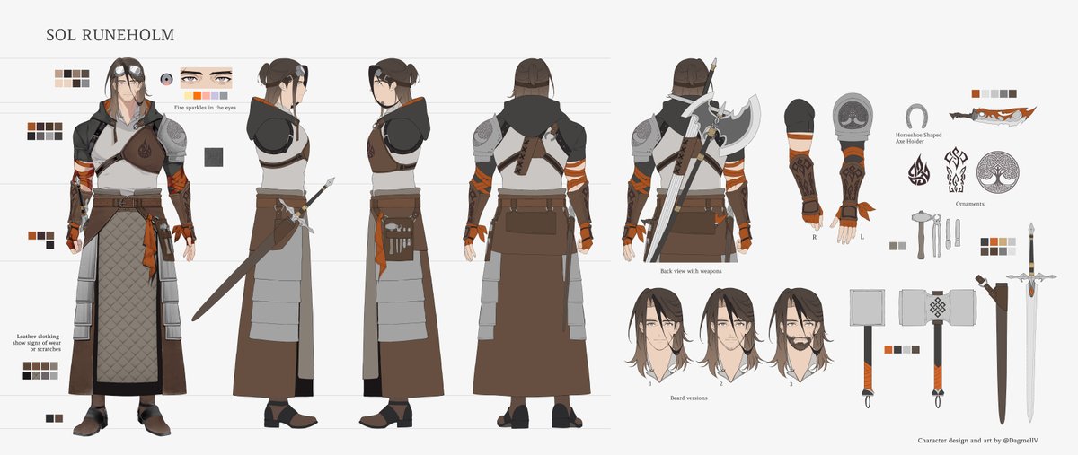 I did art and design for traveling smith <a href="/SolRuneholm/">Sol Runeholm ☀️⚒️ VTuber</a>  ☀️⚒️
I had fun working on this!! #Runescriptions