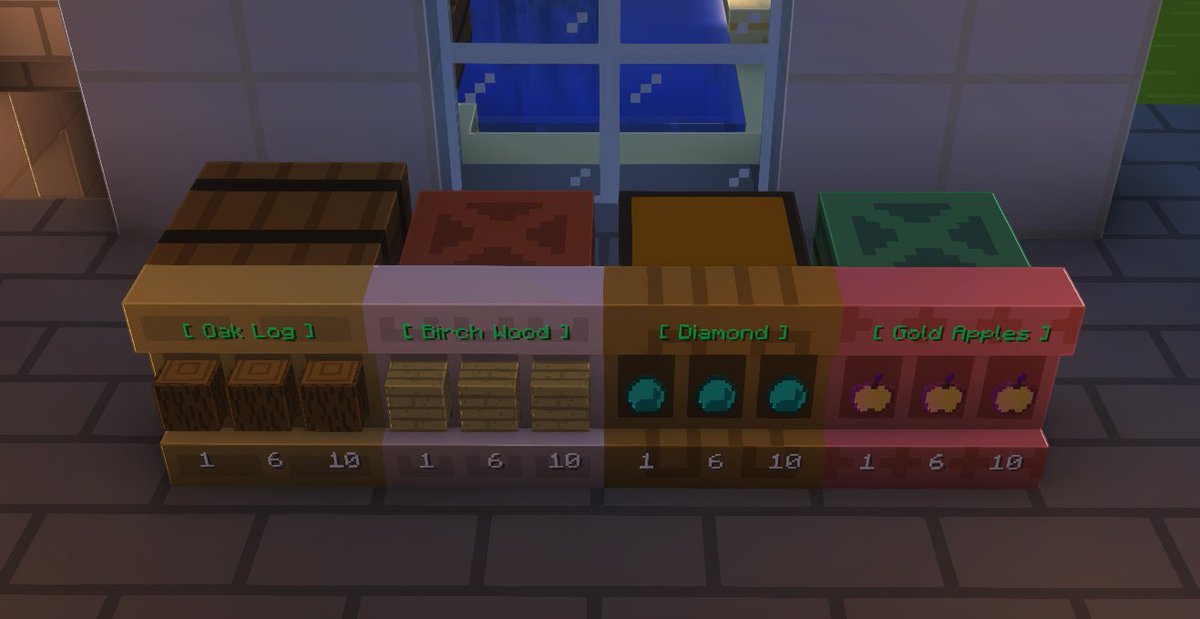 playsapling's tweet photo. You can now create your own shop using Shelves and Containers of your choice! Set up your stock, price your items, and then create your shop player warp!

#PlaySapling #Minecraft #MinecraftSMP https://t.co/VwKF3cO8Tx