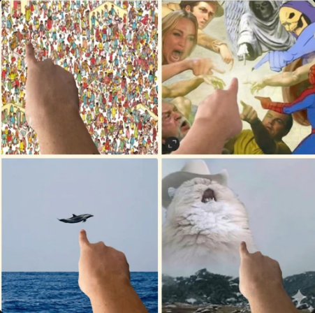 This picture of a person pointing has gone insanely viral and become a ...