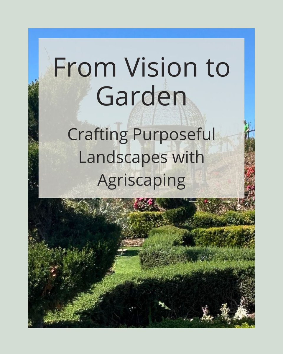Agriscaping's tweet image. From Vision to Garden 🌿
Craft purposeful landscapes with Agriscaping:
✅ Map microclimates
🌱 Choose plants with purpose
💧 Design for sustainability
🌸 Blend beauty + bounty
Grow a garden that reflects your values 🌞
👉 agriscaping.com/from-vision-to…
#Agriscaping #IntentionalGardening