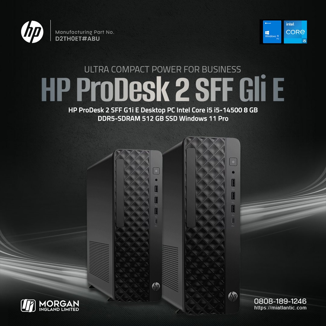 MorganIngland's tweet image. 📢 HP ProDesk 2 SFF G1i E Desktop PC Intel Core i5 i5-14500 8 GB DDR5-SDRAM 512 GB SSD 

💼 Work smarter. Faster. Better.

info@miatlantic.com | 0808 189 1246

🔗 miatlantic.com/d2th0et-abu

#MIATLANTIC #HPProDesk #DesktopPC #uk #unitedkingdom #fastshipping #discount #birmingham
