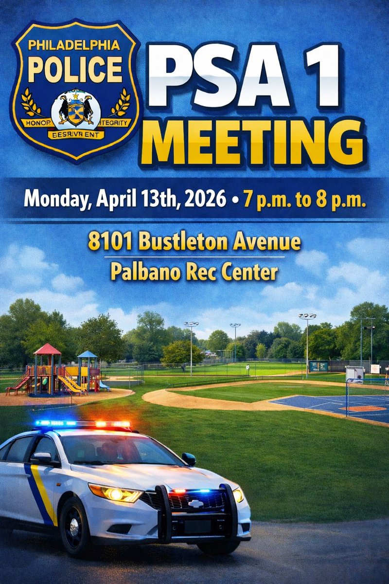 PPD07Dist's tweet photo. 7th District PSA meeting for April 2026 https://t.co/sA2DuNsjzr