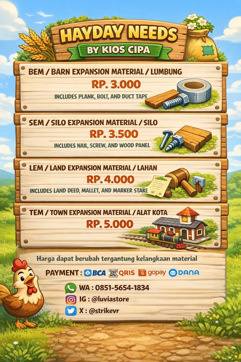 CIPA ‧₊ 🐬 — hayday needs dan topup games tweet media