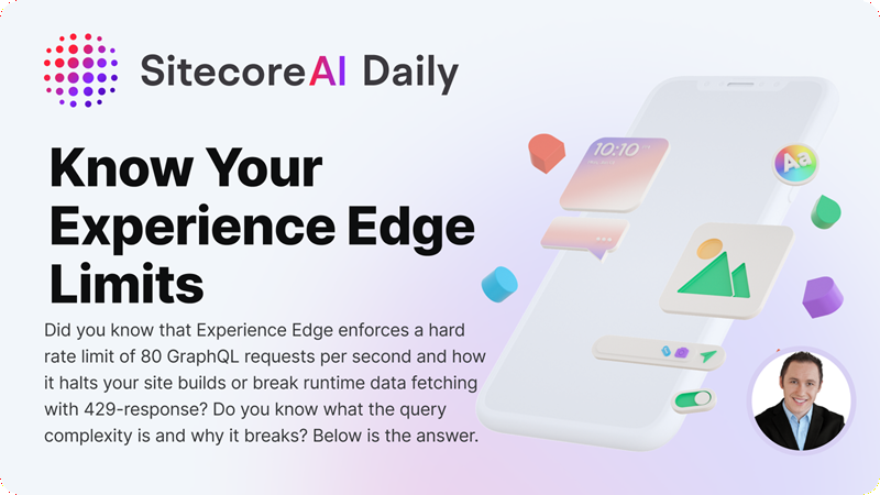 Building on #SitecoreAI? Know your <a href="/Sitecore/">Sitecore</a> #Experience #Edge limits before they bite you badly - rate throttling, #GraphQL query caps, caching rules, media constraints. I cover them all in detail below:

linkedin.com/posts/martin-m…