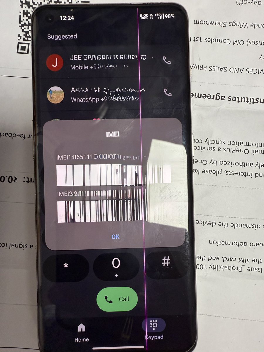 manjittriveni's tweet photo. @OnePlus_IN Worst service ever... OnePlus 9&amp; 11 user(price 45k n 65k). IMEI &amp; vertical pink line issues. Go for other phones. You can check my feed full of complaint n no solution. https://t.co/T6XvDe4MHs