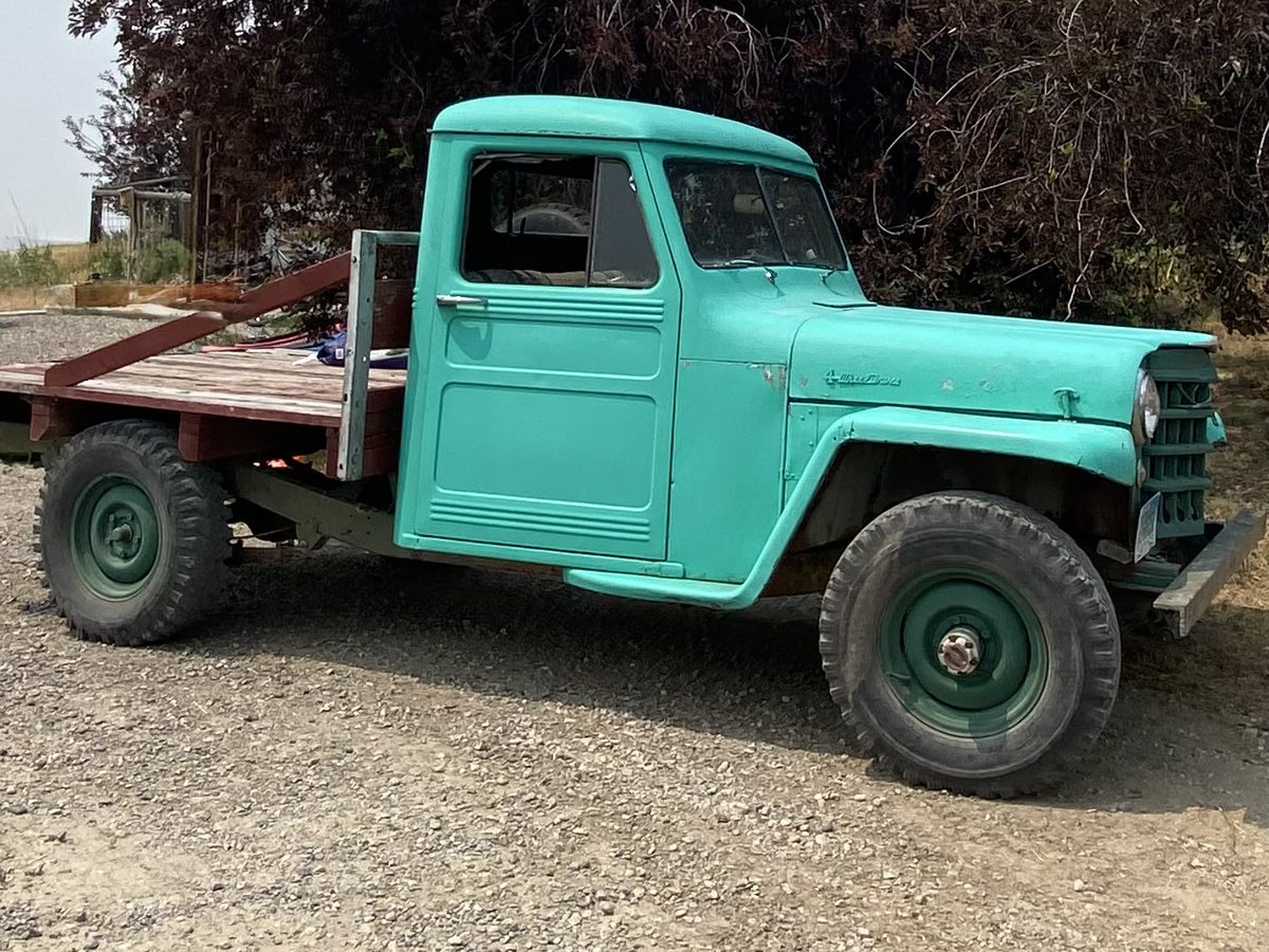 JMatthews_Wild's tweet image. This is my 1951 Willys truck.  It's lived in Montana it's entire life.  It runs strong.  My son's and I have been planning on restoring it for years.  Haven't had the opportunity yet. But, we will!  
#classic #truck #backroads #Montana #4wd