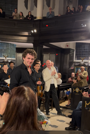 SuviniHand's tweet photo. Brilliant performance of the Tchaikovsky Violin Concerto  in St Clement Danes Church, London, by soloist, Gabriel Suvini, and the LSE Symphony Orchestra. Bravi tutti! https://t.co/atplVIkvwK