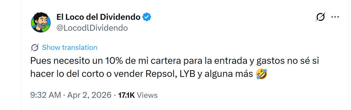 El Cansino del dividendo. tweet media