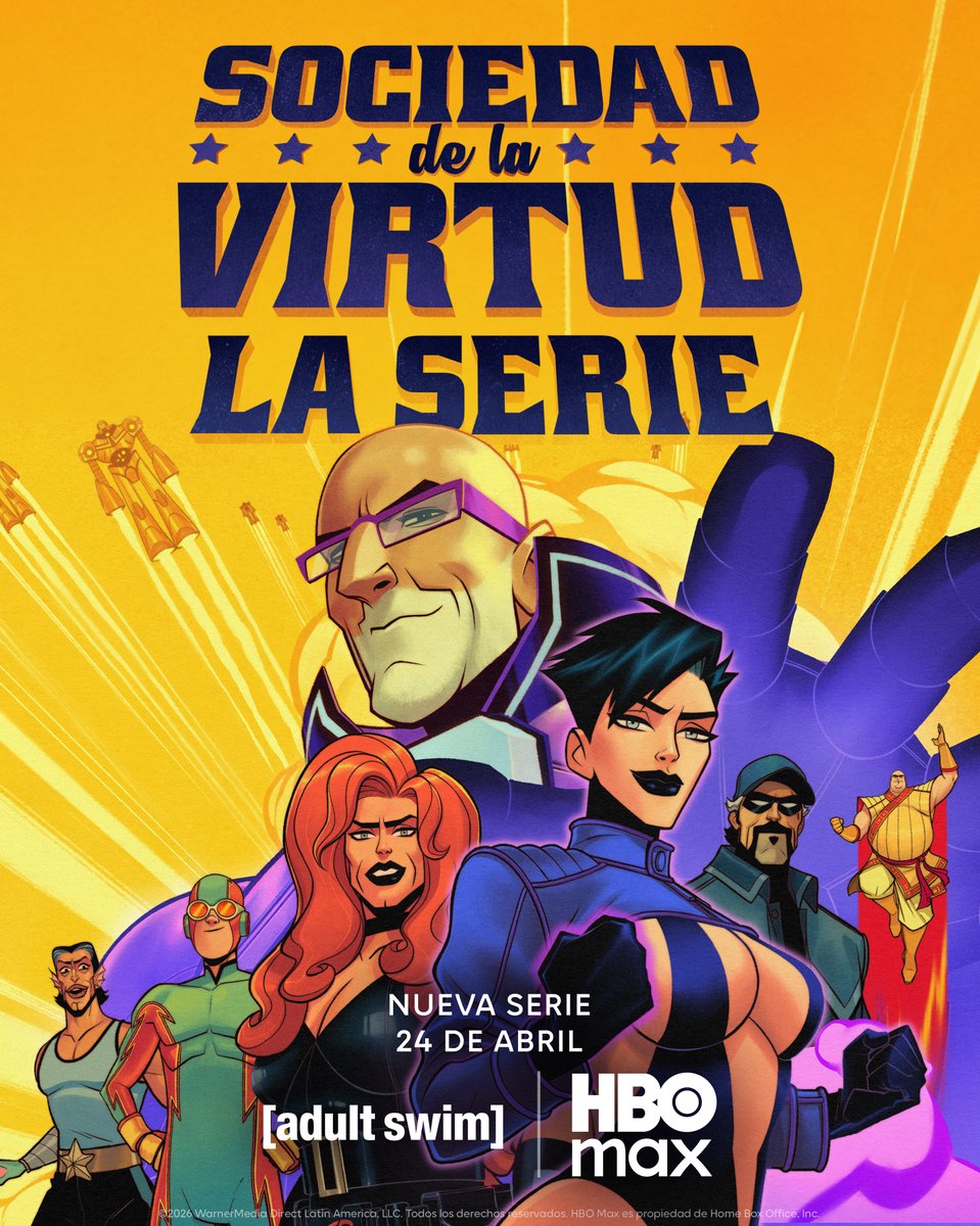 StreamMaxLA's tweet image. Los héroes que necesitas. O no.
Sociedad de La Virtud: La Serie llega el 24 de abril en #HBOMax y @latamadultswim