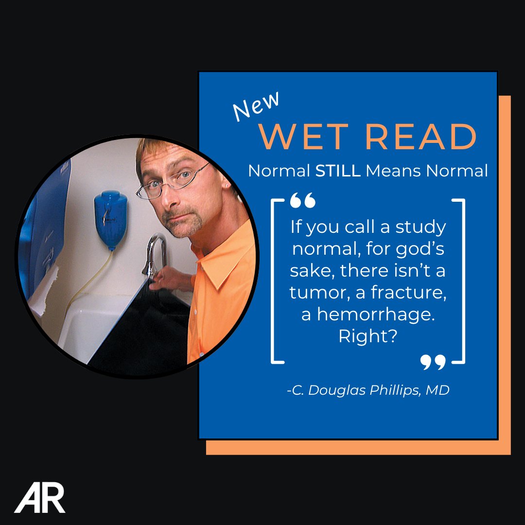 Applied_Rad's tweet image. New Wet Read from @CDP_Rad (C. Douglas Phillips, MD, FACR)!

Normal STILL Means Normal

🔗 Find it here: bit.ly/3O2GPHZ

#Radiology #Imaging #Radiologist #MedicalImaging