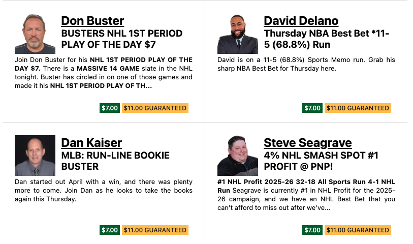 sportsmemo's tweet photo. 🤑 Any premium play from any expert at Sportsmemo is JUST $7! Use the link below to see Thursday's premium plays and take advantage NOW ⬇️

https://t.co/m8c1Qqk4fR https://t.co/CijBlFkhbZ