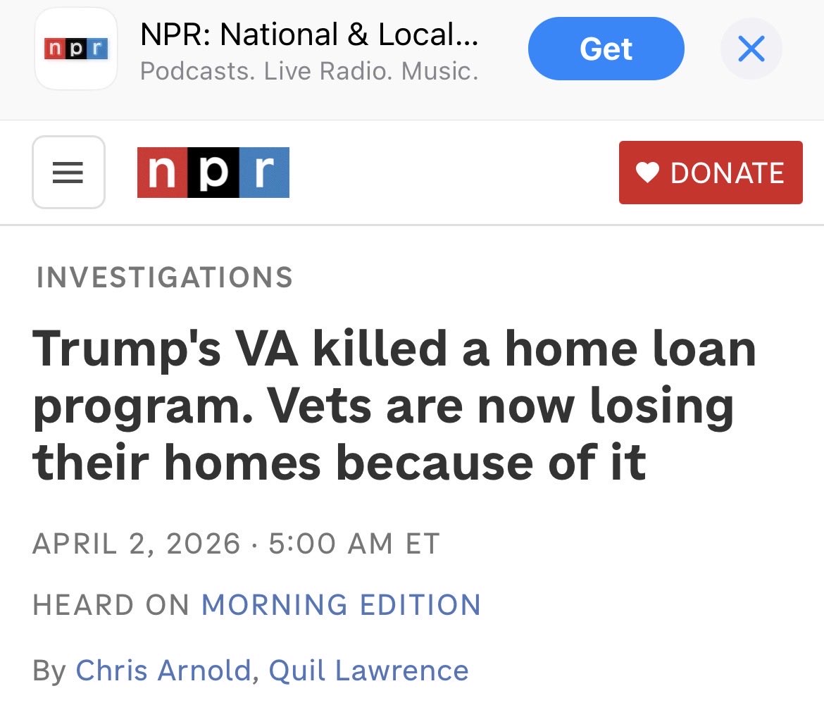 <a href="/PressSec/">Karoline Leavitt</a> By the way, great job protecting and helping our veterans. The Trump administration makes the Three Stooges look like geniuses. 👇👇