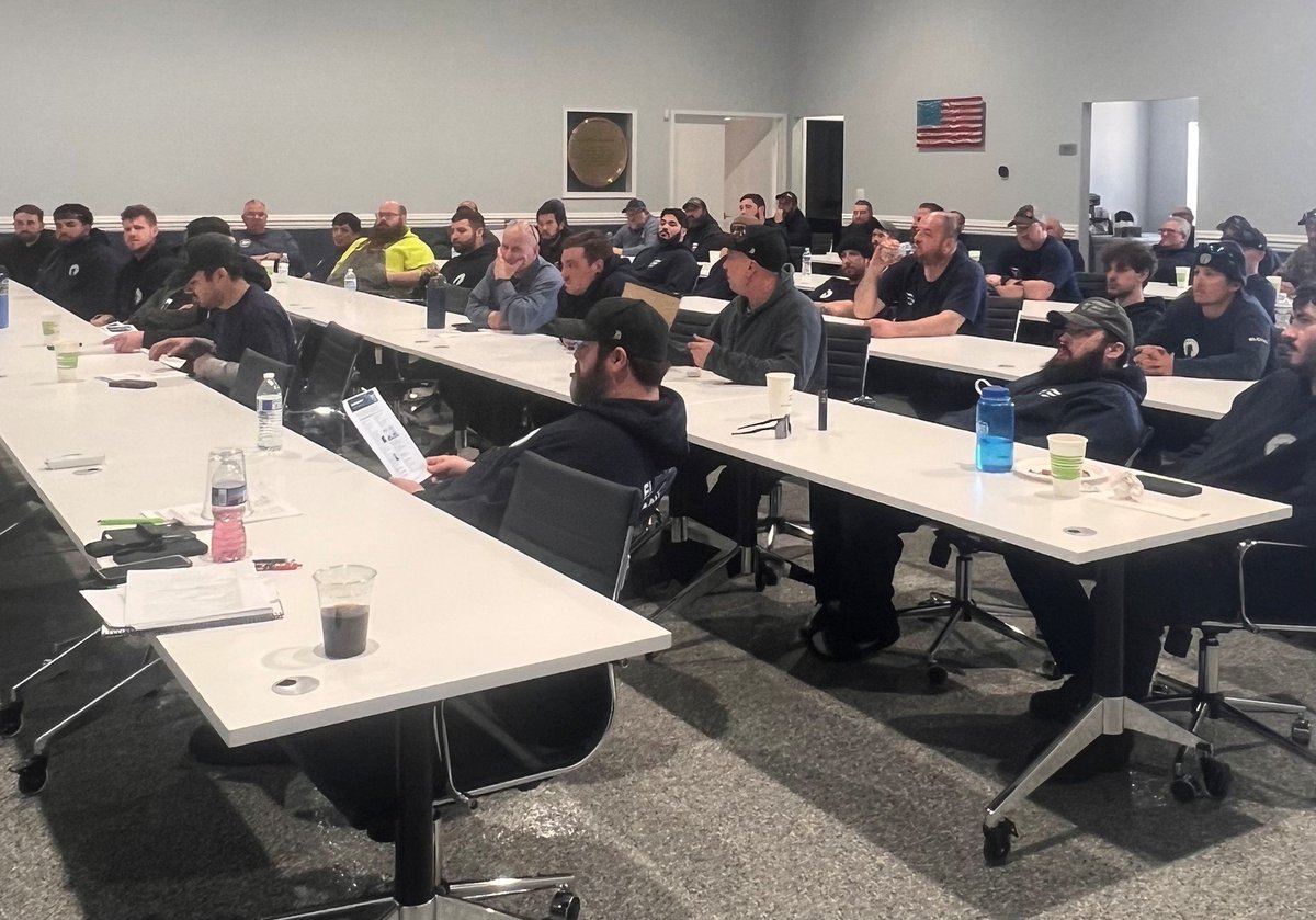 elcon_inc's tweet photo. 🦺Prioritizing What Matters Most: Modernization Safety Meeting. At #ELCON, safety isn't just a policy, it’s a commitment to our people. Last month, we held our 1st quarterly safety meeting with the Mod Team to align our goals for the year ahead.

#TeamSafety #Training https://t.co/yu6rzFkHnC