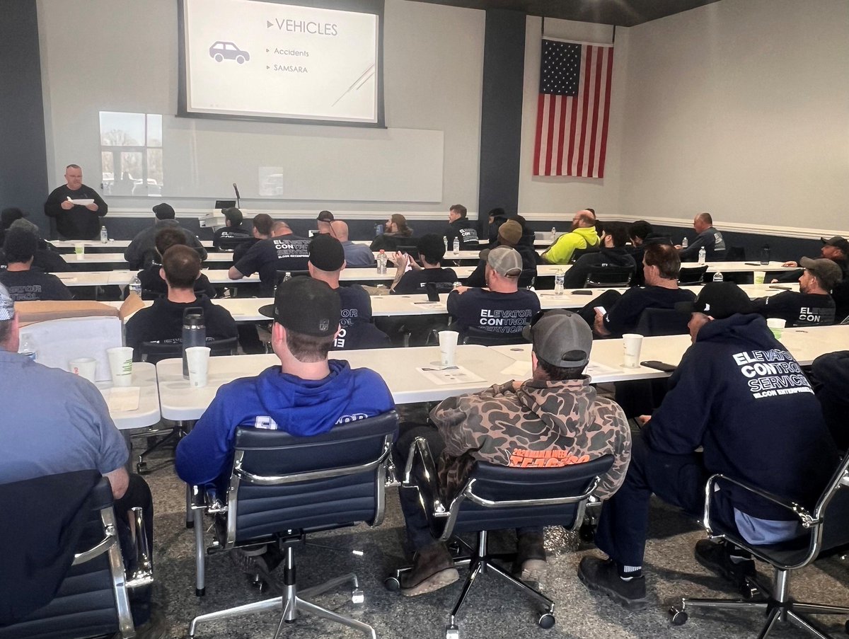 elcon_inc's tweet photo. 🦺Prioritizing What Matters Most: Modernization Safety Meeting. At #ELCON, safety isn't just a policy, it’s a commitment to our people. Last month, we held our 1st quarterly safety meeting with the Mod Team to align our goals for the year ahead.

#TeamSafety #Training https://t.co/yu6rzFkHnC