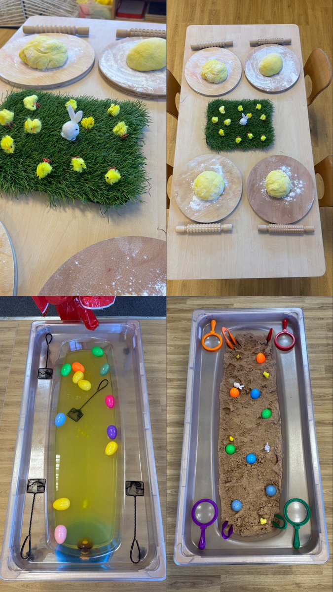 Buttercups2018's tweet photo. We’ve had a lovely day today celebrating Easter. We took part in a bonnet parade &amp; an Easter egg hunt. The children made fantastic bonnets &amp; baskets to collect their eggs. 
Just a reminder that the nursery is closed on 3rd &amp; 6th April. We hope you have a lovely Easter weekend!🐣 https://t.co/zxGBSapbpu