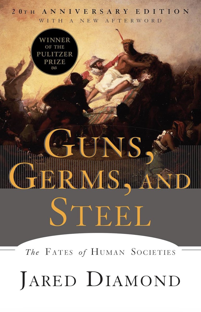 37% овоз билан Жаред Даймонднинг Пулитцер мукофотига сазовор бўлган Guns, Germs, and Steel: The Fates of Human Societies (Қуроллар, микроблар ва пўлат: инсоният жамиятлари тақдири) машҳур асарини ўқиймиз.

📖 Сафимизга қўшилинг! Муҳокама май ойининг ўрталарида бўлиб ўтади.