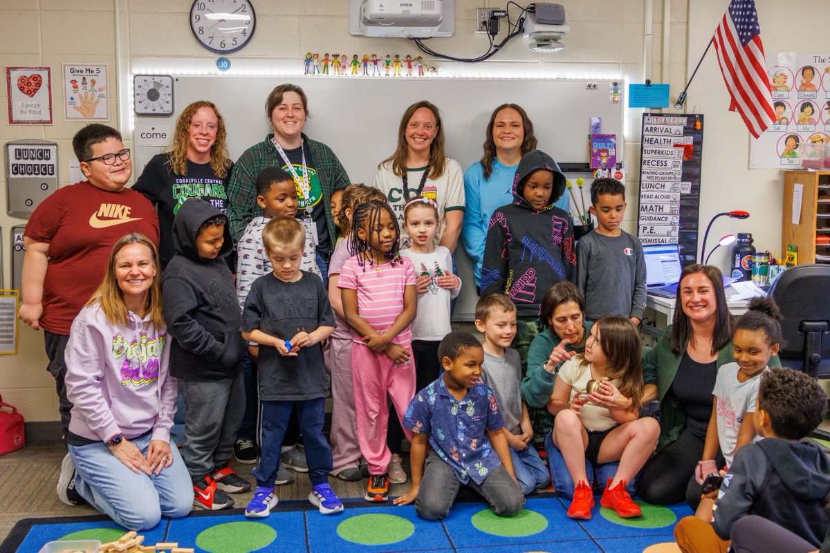 IowaCitySchools's tweet photo. Congratulations to Coralville Central Elementary Teacher Jody Lyon on receiving the Shine Award! "Jody is not only an exceptional teacher but a fierce advocate, a trusted partner, and an irreplaceable part of our village." https://t.co/vu9IBhqzaS