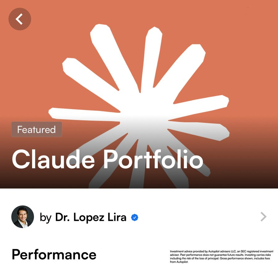 The Claude Portfolio tweet media