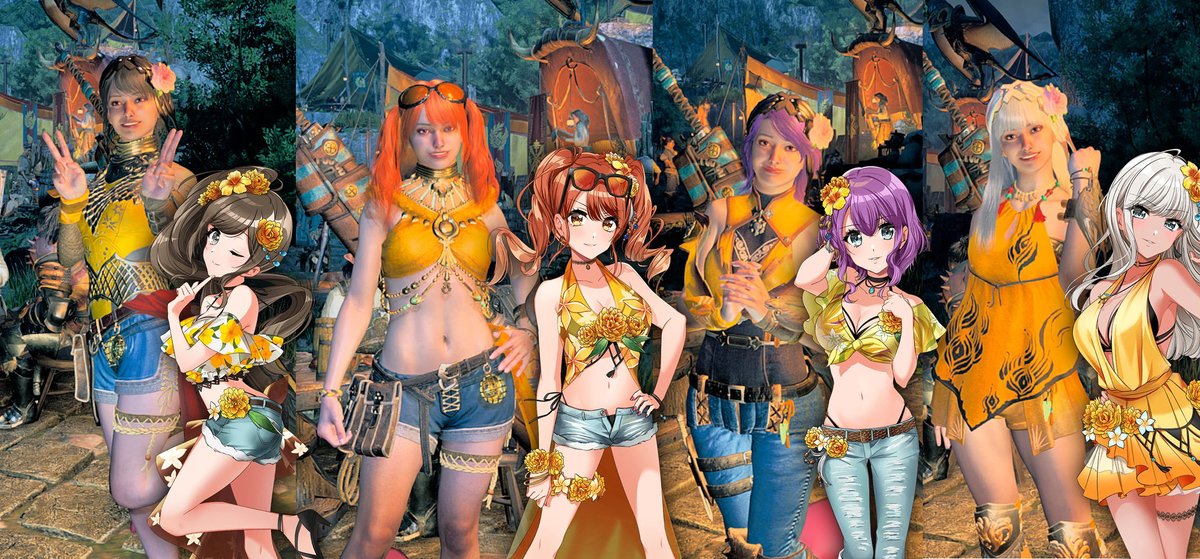 Faustino_TK's tweet photo. Cosplaying as Merm4id members in MHWilds #merm4id #mhwilds https://t.co/M4atBOP77s