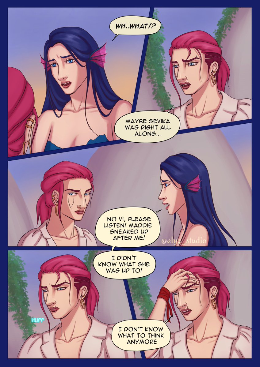 elyz_studio's tweet image. Chapter 2 part 6 🧜‍♀️
Sorry to conclude this chapter with angst but yeah 😔 See y'all in the next chapter 👋
#caitvi #arcane #mermaid