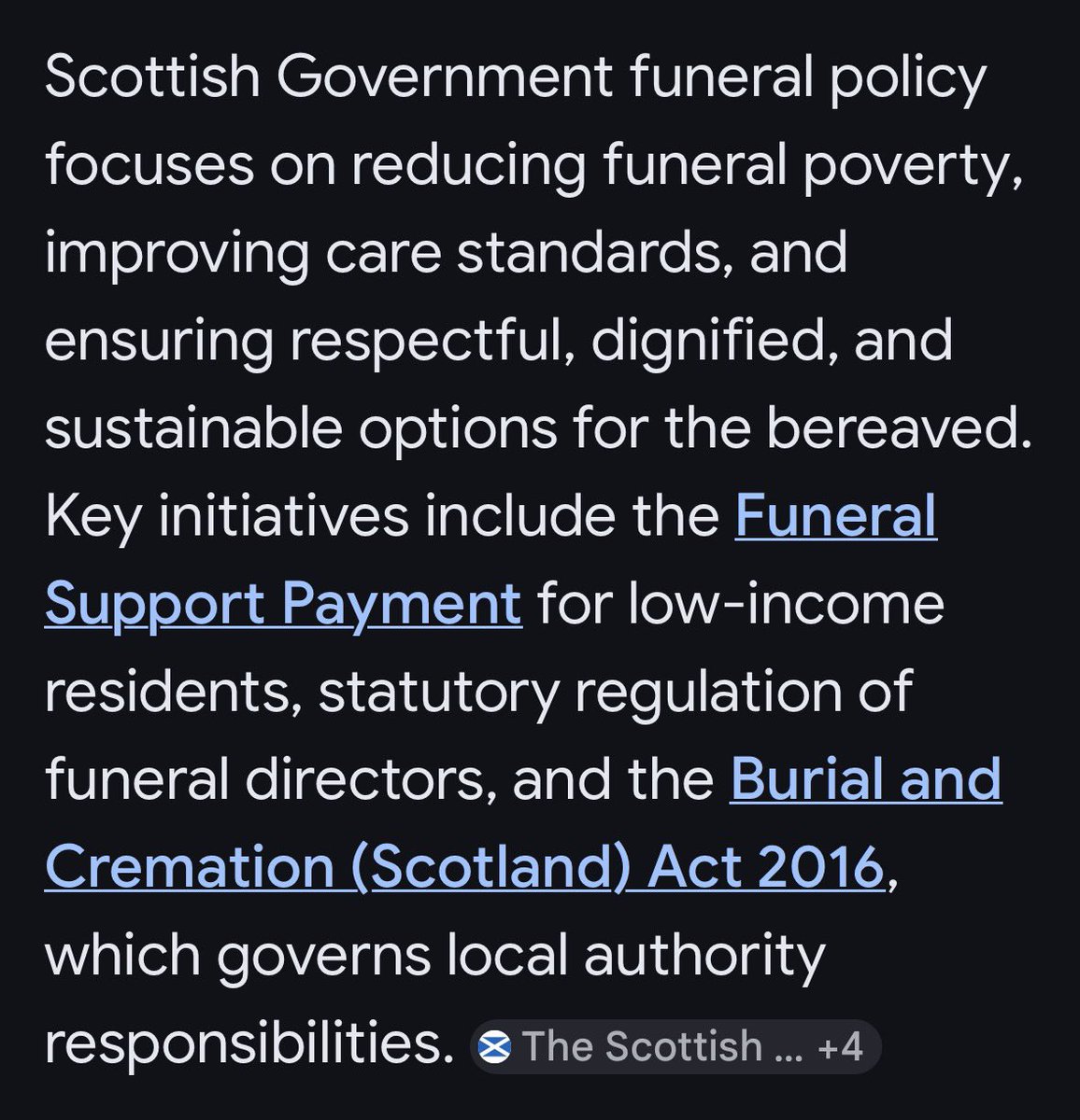 Another for your list of why Scotland is doing things better, regulated in Scotland, chaos and undignified in RUK, horrific.