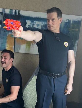 Bobby breaking out of the government lab to defend his team in 9x16