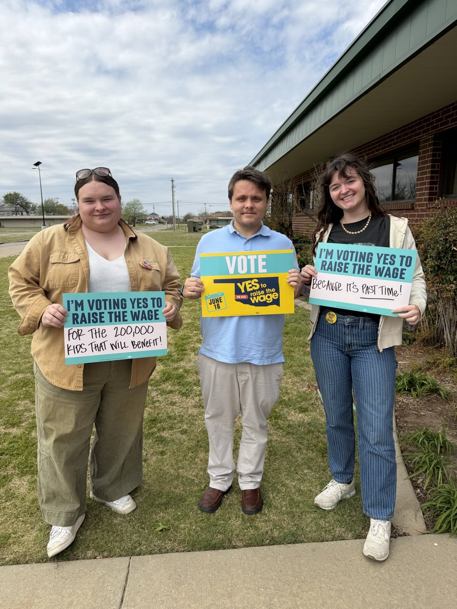 In 75 days, on June 16, we can vote YES on SQ 832 to raise Oklahoma’s minimum wage for the first time in nearly two decades.

Share this if you’re voting YES!