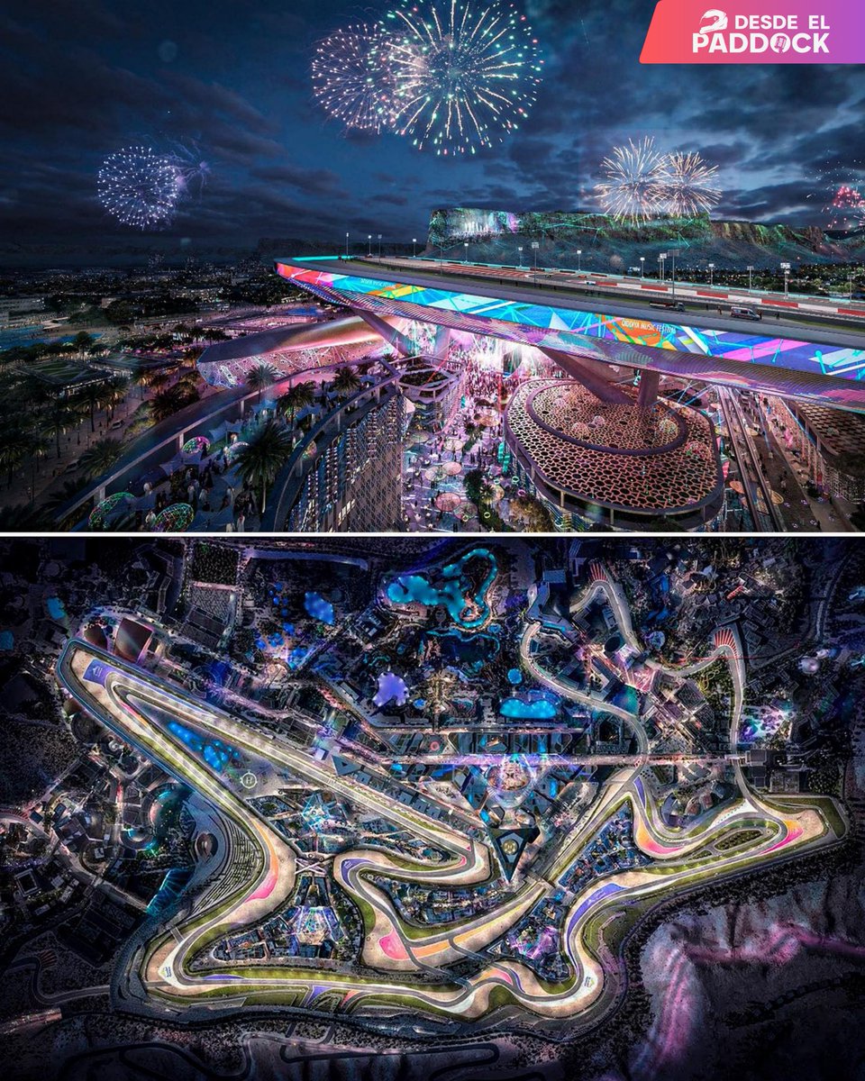 desde_elpaddock's tweet photo. 🚧 Han comenzado las obras en Qiddiya Speed Park.

Su icónica curva elevada alcanzará la altura de un edificio de 20 pisos cuando esté terminada 😮

El circuito está previsto para albergar el GP de Arabia Saudita a partir de 2028, sustituyendo a Jeddah Corniche. https://t.co/HHP9iA5Iex