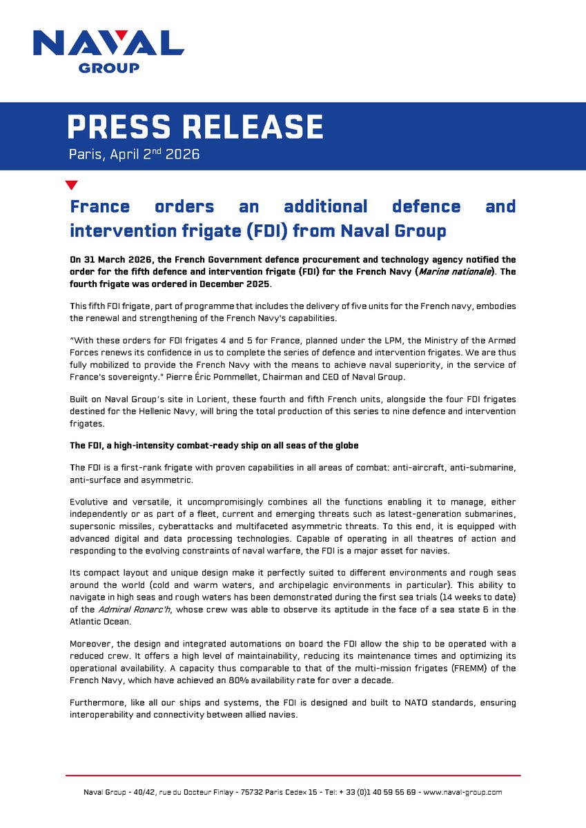 Naval Group tweet media