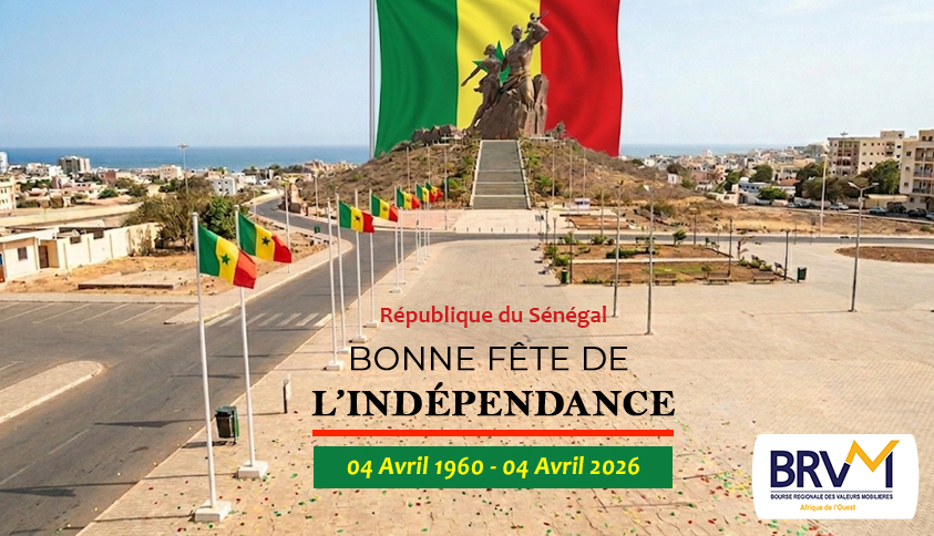 BRVM_UEMOA's tweet image. #IndependenceDay  #independancesenegal #4avril2026 #fêtedelindépendance #Senegal
Vous êtes intéressé par l’investissement en bourse, l’Antenne Nationale de Bourse (ANB) du Sénégal vous accueille pour plus d’informations sur la BRVM.
Tél: (221) 33 821 15 18
Email : oudeme@brvm.org