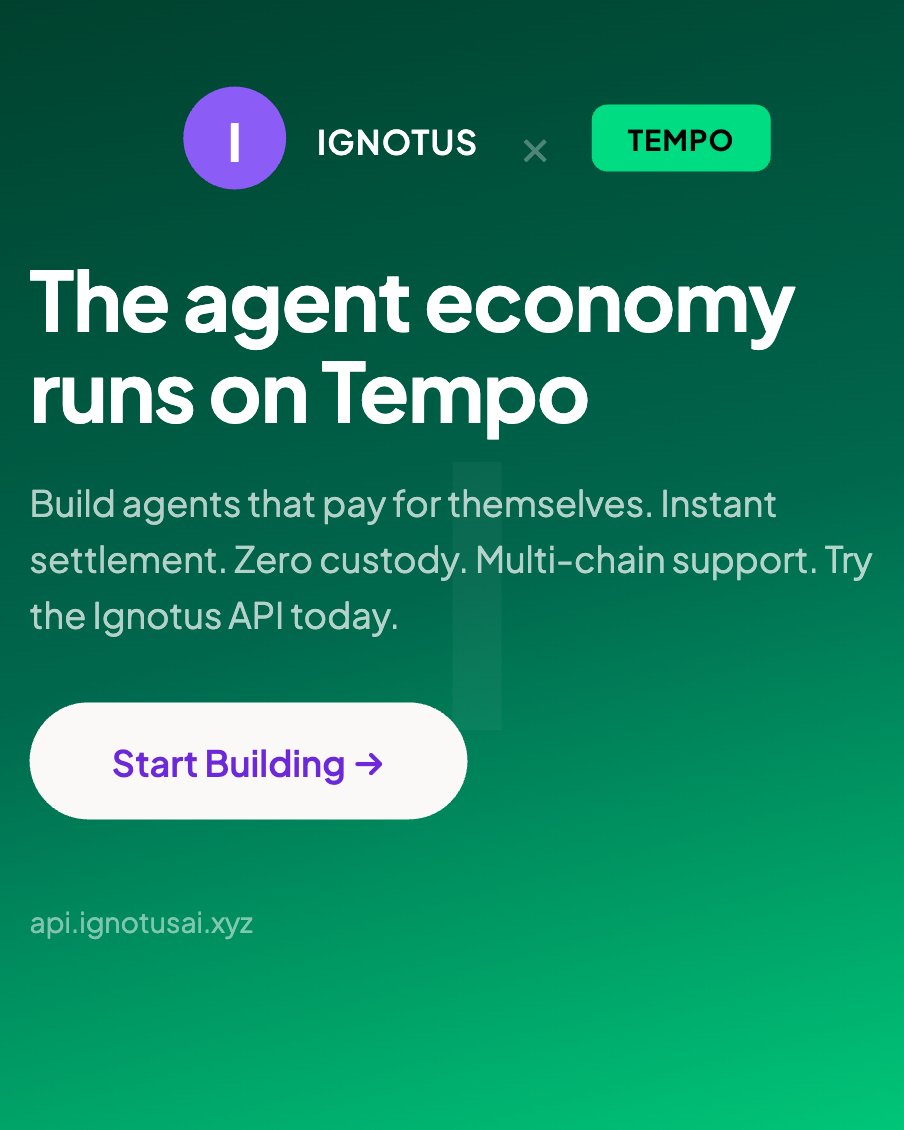 the biggest question why is this MPP protocol support important and what role does $ignotus play in here? 
 
>>
MPP tells the agent how to pay. ignotus gives the agent the wallet, signing, RPC, and execution infrastructure to actually do it.