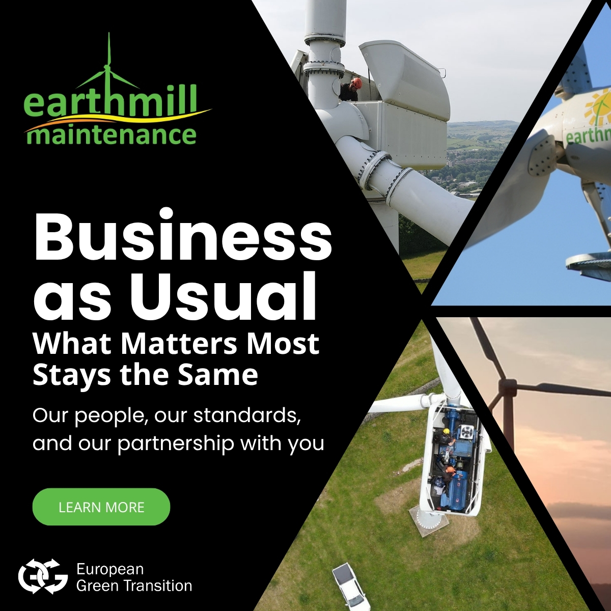 EarthmillUK's tweet photo. Earthmill is now part of the @EuropeanGreenT group!

It’s business as usual — same team, same service, same commitment to quality.

Excited for what’s ahead while staying focused on delivering excellence.

#Earthmill #EGT #WindEnergy #Renewables https://t.co/BWxZJwu9yi